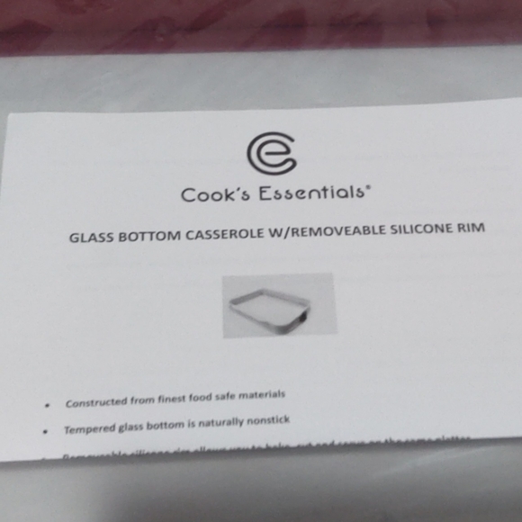 NEW Cooks Essential Glass Bottom Casserole Pan with Removable Silicone R… - Picture 7 of 7